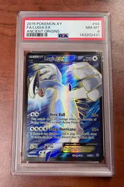 2015 Pokemon XY Ancient Origins Lugia EX Full Art #94/98 PSA 8 - Image 1