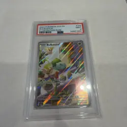 PSA 9 Bulbasaur 143/142 Stellar Crown Illustration Rare Holo Pokemon TCG - Image 1