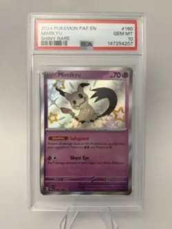Pokemon TCG Mimikyu 160/091 SV: Paldean Fates Shiny Rare Holo English PSA 10 - Image 1