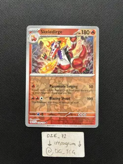 Pokemon Scarlet & Violet - Skeledirge - 038/198 - Reverse Holo Rare - M/NM - Image 1