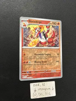 Pokemon Scarlet & Violet - Skeledirge - 038/198 - Reverse Holo Rare - M/NM - Image 3