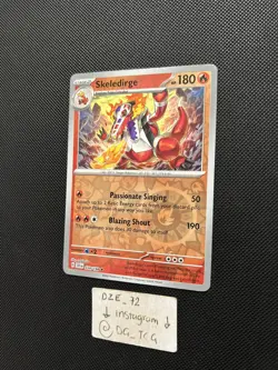 Pokemon Scarlet & Violet - Skeledirge - 038/198 - Reverse Holo Rare - M/NM - Image 4