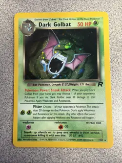 2000 Pokemon Dark Golbat Holo Team Rocket 7/82 - Image 1
