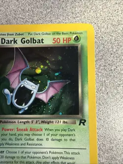 2000 Pokemon Dark Golbat Holo Team Rocket 7/82 - Image 3