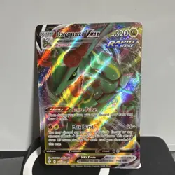 Pokemon Rayquaza VMAX Rapid Strike Holo Ultra Rare 320 HP 111/203 SWSH07 - Image 1