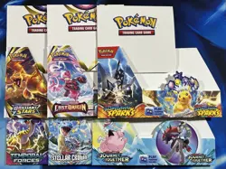 Pokemon EMPTY Booster Box Lot X6 Unbroken Bonds Lost Origin Surging Sparks SM-SV - Image 1
