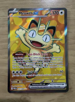 Pokemon Meowth EX Holo Rare Ability POR 107/088 Basic Cat 170 HP TCG Card - Image 1