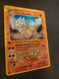Thicc Marowak (Alternative Custom Art ) Holografic Card - Image 2