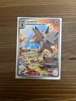 Pokemon TCG Lycanroc Illustration Rare Card Journey Together 166/159 - Image 1