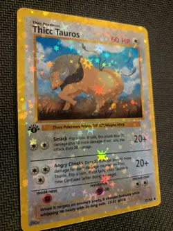 Thicc Tauros (Alternative Custom Art ) Holografic Card - Image 2