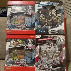 LOT Pokemon Black Bolt and White Flare Binder+Poster Collection Sam's Club 2Pack - Image 2