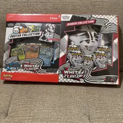 LOT Pokemon Black Bolt and White Flare Binder+Poster Collection Sam's Club 2Pack - Image 3