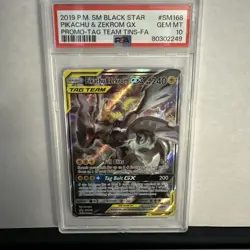 2019 POKEMON SM BLACK STAR PROMO #SM168 PIKACHU & ZEKROM PSA 10 - Image 1