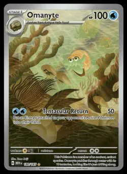 Pokemon Cards Omanyte 180/165 151 Illustration Rare LP - Image 1