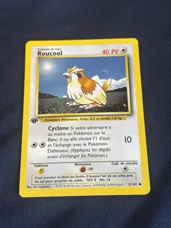 1st Edition FRENCH EDITION Roucool/Pidgey 57/102 Pokemon Base Set played - Image 1