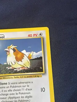 1st Edition FRENCH EDITION Roucool/Pidgey 57/102 Pokemon Base Set played - Image 2