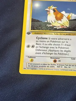 1st Edition FRENCH EDITION Roucool/Pidgey 57/102 Pokemon Base Set played - Image 4