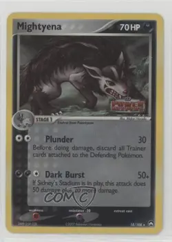 Mightyena Reverse Foil Pokemon EX Power Keepers #18 2007 - Image 1