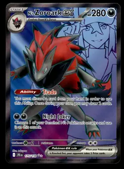 N's Zoroark ex 175/159 Ultra Rare Journey Together Pokemon Card - Image 1