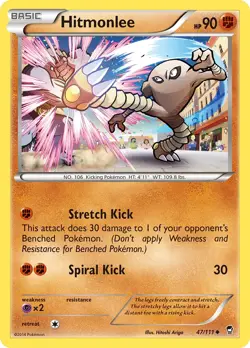 Hitmonlee 47/111 Furious Fists Pokemon Card NM - Image 1