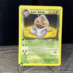 Pokemon Card - Team Rocket 19/82 - DARK ARBOK 1st Edition Error Card Year 23000 - Image 1