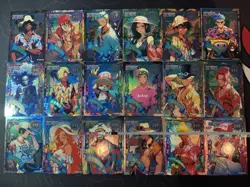 One Piece Set of 18 Collectible Summer Ocean Character Anime Cards Luffy Zoro - Image 1