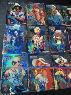One Piece Set of 18 Collectible Summer Ocean Character Anime Cards Luffy Zoro - Image 2