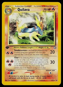 Pokemon Card - Quilava Neo Genesis 47/111 Uncommon 1st Edition - Image 1