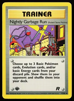 Nightly Garbage Run 77/82 Uncommon 1st Edition Team Rocket Pokemon Card - Image 1