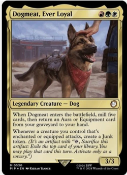 Dogmeat, Ever Loyal (Surge Foil) -Foil Light Play MTG Universes Beyond: Fallout - Image 1