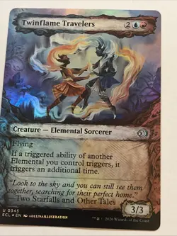 FOIL Showcase Twinflame Travelers ECL 0345 Uncommon MTG Lorwyn Eclipsed - Image 1