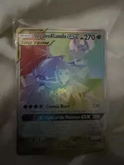 Pokemon Solgaleo & Lunala GX Secret Rare Cosmic Eclipse 254/236 TAG TEAM Holo - Image 1