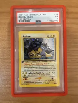 Pokemon 2001 Neo Revelation Raikou 13/64 1st Edition Holo Rare PSA 1 - Image 1