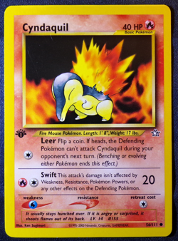 Pokemon Cyndaquil 1st Edition 56/111 Neo Genesis - Image 1
