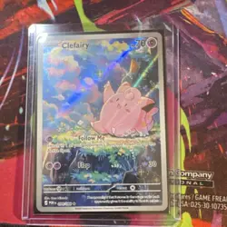 Pokemon Lillie's Clefairy EX Special Illustration Rare Holo 190HP Sv09 184/159 - Image 1