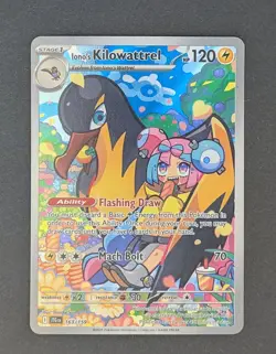 Pokemon TCG Iono's Kilowattrel 163/159 Journey Together Illustration Rare NM - Image 1