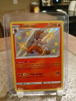 Pokemon TCG Cinderace SV017/SV122 Shining Fates Baby Shiny (Shiny Vault) - Image 1