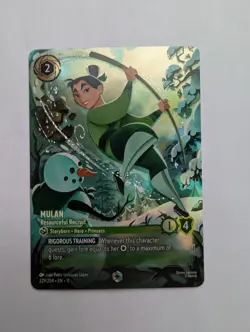 Disney Lorcana Mulan Resourceful Recruit Enchanted 229/204 Winterspell NM - Image 1