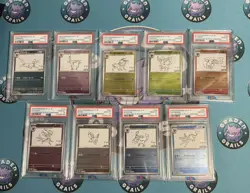 Yu Nagaba x Pokemon Full Eevee Set PSA 10 /SV-P Promo Japanese Pokemon Card Game - Image 1