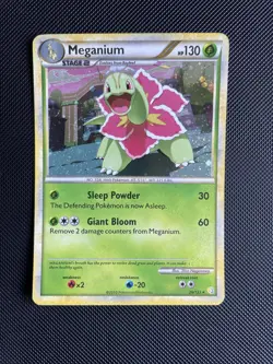 Meganium 26/123 Holo Rare HeartGold & SoulSilver Pokemon Card - LP+ - Image 1