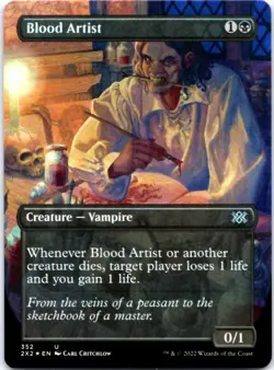 Blood Artist (Borderless) (Foil) Double Masters 2022, 352 NM - Image 1