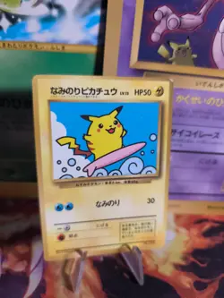 Pokemon Karte Card Surfing Pikachu Corocoro Promo Glossy Surf Wotc japanese Exc- - Image 1