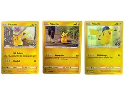 Pikachu Pokemon Go Lot Of 3 ✨ HOLOS ✨ with PROMO - NM - Image 1