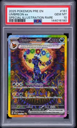 2025 POKEMON PRE EN-PRISMATIC EVOLUTIONS #161 UMBREON EX PSA 10 - Image 1