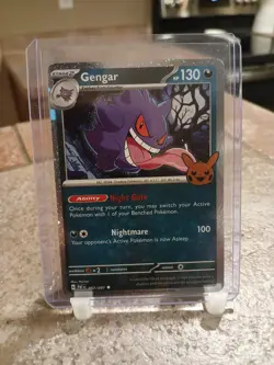 Pokemon TCG Gengar 057/091 Cosmo Holo 2024 Trick or Trade Booster (LP) - Image 1