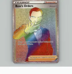 BOSS'S ORDERS 200/192 RAINBOW RARE REBEL CLASH POKEMON NM - Image 1