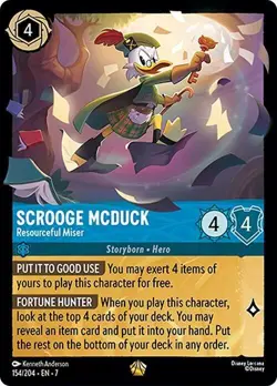 Disney Lorcana Scrooge McDuck-Resourceful Miser Character 154/204 English - Image 1