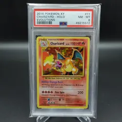 PSA 8 NM-MINT POKEMON CHARIZARD HOLO RARE EVOLUTIONS 2016 #11 CARD - #5 - Image 1