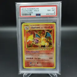 PSA 8 NM-MINT POKEMON CHARIZARD HOLO RARE EVOLUTIONS 2016 #11 CARD - #3 - Image 1