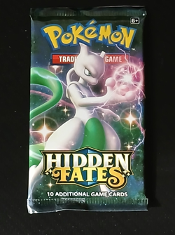 Pokemon TCG Hidden Fates Booster Pack 10 Cards Mewtwo Sealed English - Image 1
